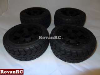 Rovan On road Tires, on HD wheels mounted fits HPI Baja 5B Buggy VERY 
