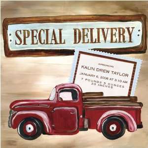   Daisy Special Delivery BOY 14x14 Canvas Art Image Wrap: Toys & Games