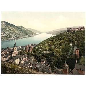  Photochrom Reprint of Bacharach and ruins of Stahleck, the 