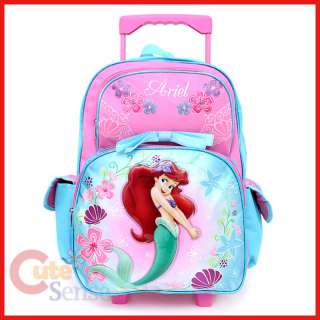 Mermaid Ariel School Roller Bakcpack Rolling Bag Large  