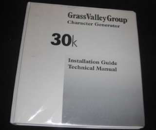 Dubner Grass Valley GROUP 30k 30 k CHARACTER GENERATOR Computer 