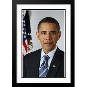  Barack Obama 32x45 Framed and Double Matted Presidential 