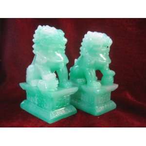  Green Foo Dog Guards against Evil Spirit and Brings You 