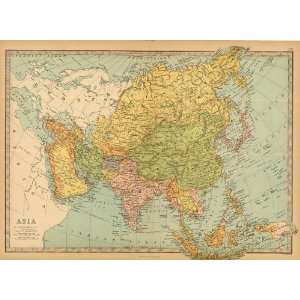  Bartholomew 1881 Antique Map of Asia