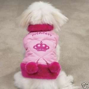  Quilted Nylon Royalty Dog Coat PINK PRINCESS EX SM 