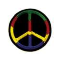 PATCH   PEACE SIGN   WORDS  ROCK N ROLL   PEACE LOVE   
