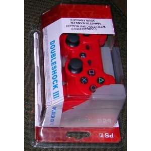  Red DoubleShock III Wireless Bluetooth Sony PS3 Game 