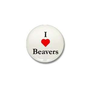  I Love Beavers Love Mini Button by  Patio, Lawn 