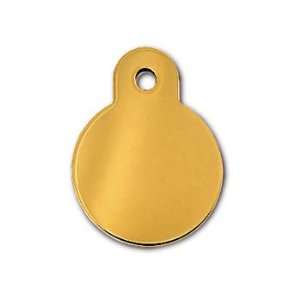   Small Gold Circle Personalized Engraved Pet ID Tag