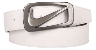 Nike Signature II Swoosh Cutout White Golf Belt 32 40  