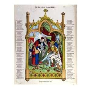 Song Lyrics for Le Bon Roi Dagobert, Mid 19th Century Art Giclee 