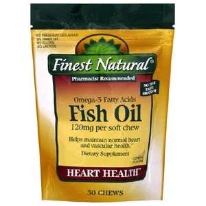  Finest Natural Fish Oil 120 Mg Per Soft Chew, 30 Chews 