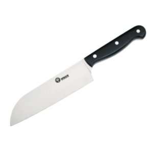 Boker Knives 8375 Santoku Fixed Blade Knife with Black POM Handles 