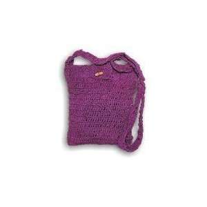   Divas NFP 41 329 6 Hemp & Cotton Shoulder Bag Style #6   Dark Purple