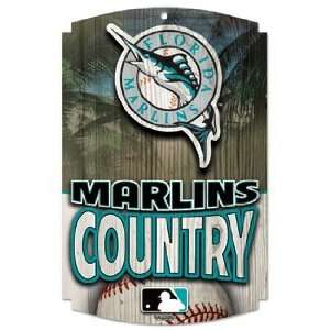  MLB Florida Marlins Wall Sign   Marlins Country: Sports 
