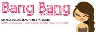 CLIP IN ON BANGS FRINGE SYNTHETIC FUTURA CLIP ON BANG EXTENSION  