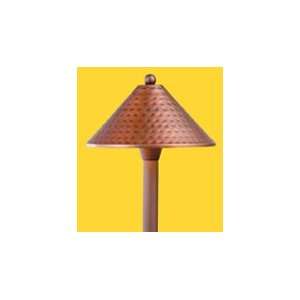  Brass Large Dimpled Cone Area Light, Old Copper