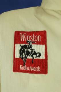 Vtg 80s Winston Rodeo Awards Bob Feist Invt. Team Roping Jacket Size 