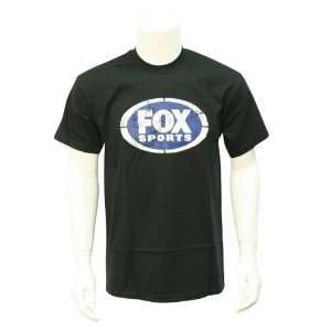 Fox Sports Distressed Logo T shirt   Black, Sports 