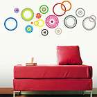 CREATIVE RETRO CIRCLES   REMOVABLE WALL STICKERS DECALS