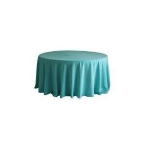Wholesale wedding Polyester 120 Round Tablecloth   Turquoise  