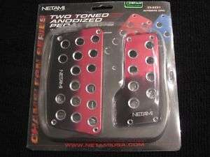NEW NETAMI AUTOMATIC PEDAL PADS RED BLACK PEDALS COVERS  