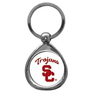 USC Trojans NCAA High Polish Chrome Key Tag w/ Photo Dome  