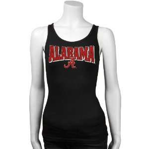  Alabama Crimson Tide Black Ladies Boy Beater Tank Top 