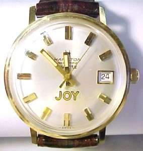 Hamilton / Joy Mining Machinery ~ 10KT Solid Gold Mens Wristwatch NM 
