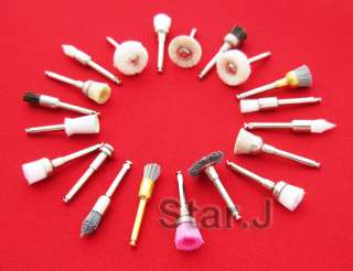 100pcs Assorted Dental Polishing Polisher Brush Wheel Latch Type(20pcs 