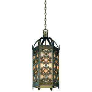  GABLES LT HANGING LANTERN FLUO CHARRED GOLD