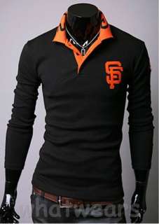   SF Embroidery Polo T Shirt 2 Colors Sweatshirt Black Z1217  