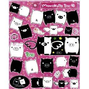  Monokuro Boo Black White Pig Sanrio San X Sticker Sheet 