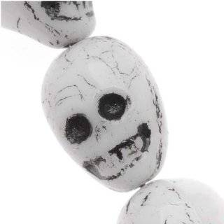  White Skull Pony Beads, 1/2 Lb (Bag of 450) Toys & Games