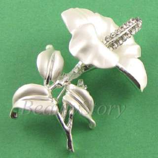 ADDL Item  Austrian rhinestone crystal flower brooch pin 