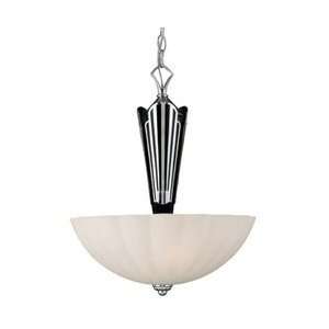   Pendant in Hot Rod Black with White Frosted glass