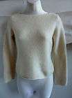 Ann Taylor 100% Cashmere Sweater Size M Boat Neck Thick Ivory