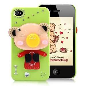 Bear Mirror Hard Case For iPhone 4 and 4S Cell Phones 
