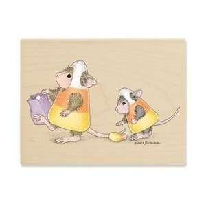  New   House Mouse Mounted Rubber Stamp 2.625X3.625 by 