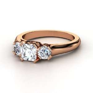  Mirabella Ring, Princess Diamond 14K Rose Gold Ring 