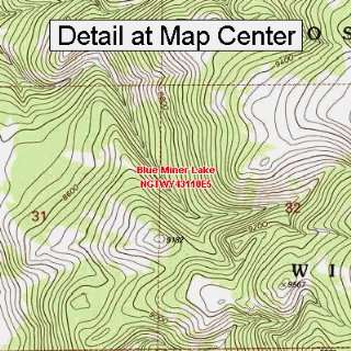  USGS Topographic Quadrangle Map   Blue Miner Lake, Wyoming 