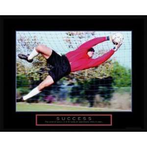  Success Goalie Framed Motivational Poster Patio, Lawn 