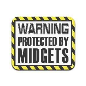  Warning Protected By Midgets Mousepad Mouse Pad: Computers 