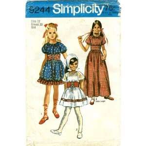   9244 Sewing Pattern Girls Midriff Dress Size 12 Arts, Crafts & Sewing