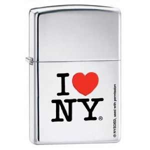 Love New York High Polish Chrome Zippo Lighter  Kitchen 
