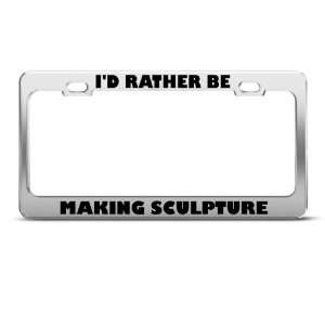   Be Making Sculpture Metal license plate frame Tag Holder: Automotive