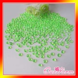 1000 Green Diamond Confetti 6.5mm 1CT Wedding Banquet Table Decoration 