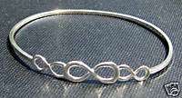 INFINITY Symbol Silver Bangle Unity Forever  