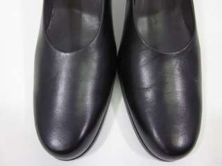 JIL SANDER Black Leather Classic Pumps Shoes Sz 38 8  