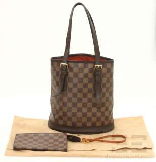 Louis Vuitton Damier Ebene Marais Bucket Bag With Pouch  